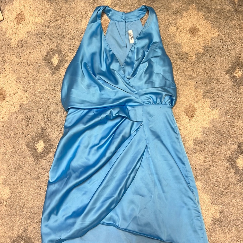 Blue Satin dress